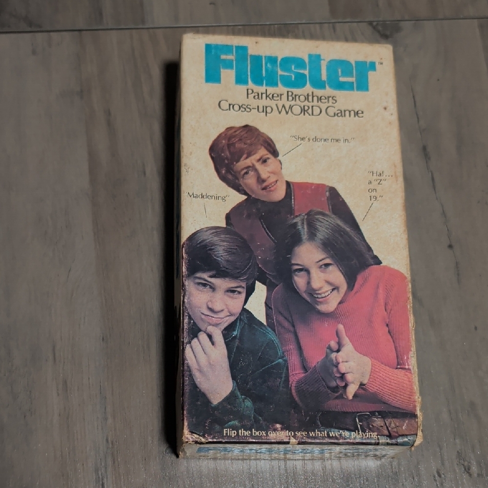Vintage 1973 Fluster Cross-up Word Board Game